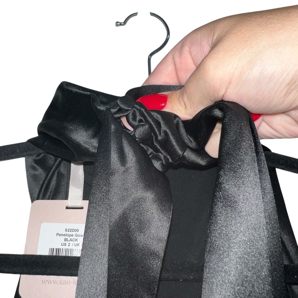 NEW NWT Sau Lee X Revolve Penelope Maxi Gown In Black - Picture 10 of 13